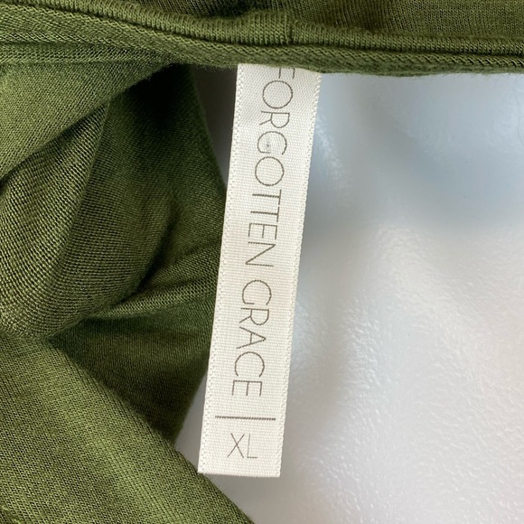 5 for $25 Forgotten Grace Olive Lace Up Mini Dress - Picture 3 of 4